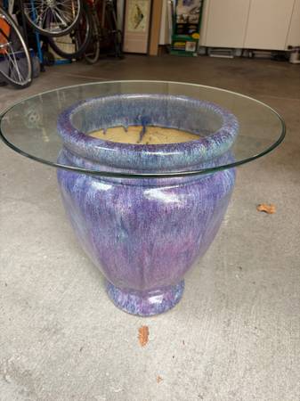 Unique ceramic planter base End Table 1