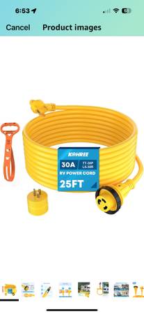 25' CABLE DE ENERGÍA PARA REMOLQUE - $20 (Ripon)63471299218177120