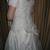 JIM HJELM Off Shoulder White Silk Wedding Gown, Sz 10 24 thumbnail