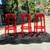 (Set of 3) Acrylic Lucite Red Modern Mid Century Bar Stool Chair 5 thumbnail
