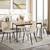 BLACK FRIDAY SALES! Homy Casa·Charlton Dining Chair 4pcs, Khaki Fabric 1 thumbnail