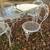 Woodard Wrought Iron Dining Set Rose Table and Four Chairs 5 thumbnail