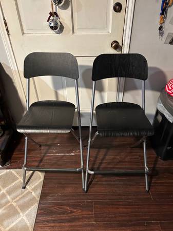 Tall bar foldable IKEA chairs 1