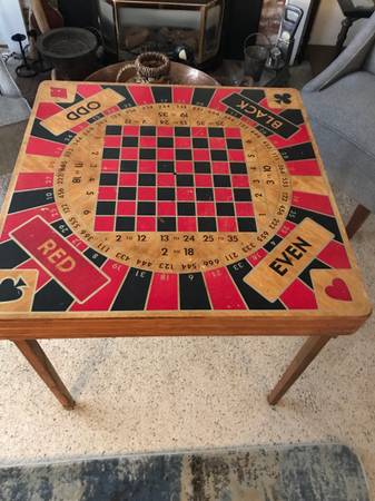 Vintage Game Table Monte Carlo 5 In 1 Folding Game Table 1