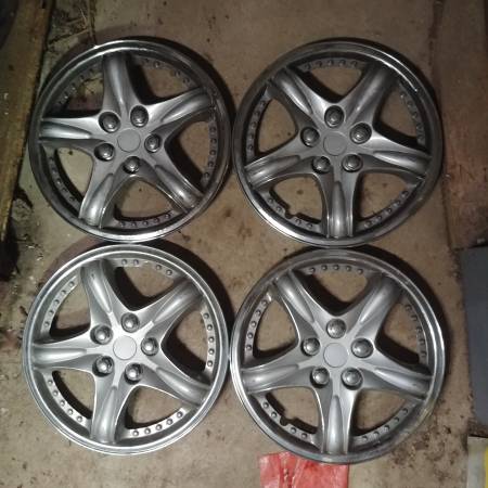 (4) 5-spoke 13" hubcaps wheel covers 1