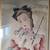 Vintage Art Deco Print of Lady with flowers. 7 thumbnail