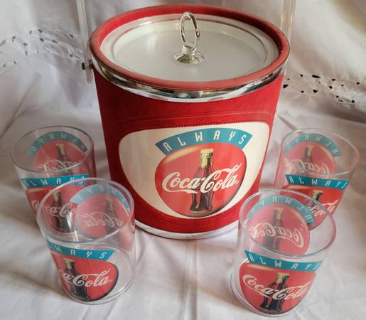 Coca-Cola Bar Ice Bucket & 14 oz. Tumbler Set – 1993 1