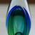 1960s Murano Sommerso Flavio Poli Faceted Green Blue Vase 8 thumbnail