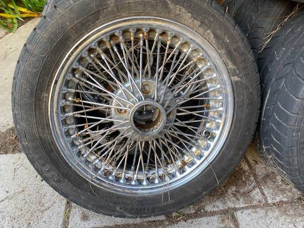 wire wheels with great tires 4x100x 16 miata nd all 4x100 pattern 1