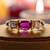 Ruby Lady's 14K Yellow Gold Stone & Diamond Ring 2 Diamonds 1 thumbnail