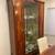 Antique French art deco curio with glass shelves and 2 side cabinets 1 thumbnail