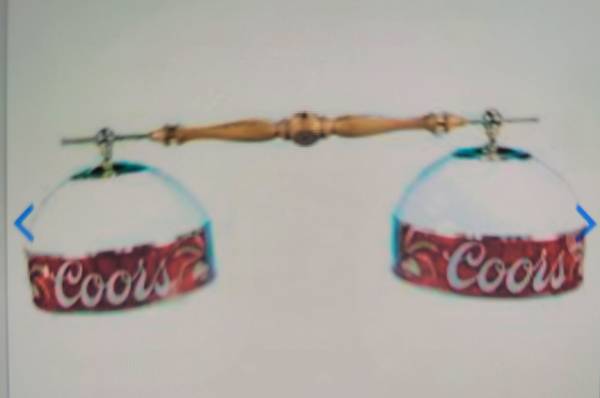 COORS VINTAGE TWIN POOLTABLE LIGHTS 1