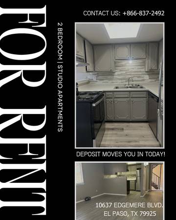 STUDIO READY TO MOVE IN NOW! APPLY NOW! REFRIGERATED AIR HERE! 1