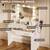 COMHOMA Vanity Desk with Lighted Mirror and Power Outlet, RGB LED Lights Makeup  3 thumbnail