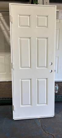New 30" 6 Panel RH Outswing Fiberglass Exterior Entry Door 1