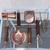 Bar Tool Set 5 Pieces w/Stand Wood Metal Bronze Mid-Century Style 9 thumbnail