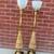 Selling this Rare Vintage 2 Matching REMBRANDT Brass and glass lamps 45 inches t 1 thumbnail
