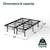 Queen ZINUS SmartBase Heavy Duty Bed Frame w/ Headboard Mount 3 thumbnail