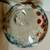 HAND-BLOWN GLASS ORNAMENT-CLEAR WITH GOLD/TURQUOISE/BLACK/WHITE SPOTS 6 thumbnail