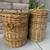 large, tall antique wicker baskets, set of two, two sizes 3 thumbnail
