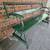 Rare Antique Long Ships Railing Wood & Iron Bench 4 thumbnail