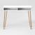 Hairpin Writing Desk with Storage - White 2 thumbnail