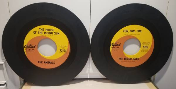 Vintage Oversized Capitol Records Wall Art – Animals & The Beach Boys 1