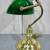 Vtg. Brass Bankers Desk Lamp Green Glass Shade 4 thumbnail