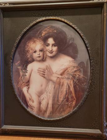 JOY OF MOTHERHOOD FRAMED VINTAGE ART 1