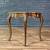 Pair of French Provincial Style Walnut Side Tables w/ Gilt Painted Car 5 thumbnail