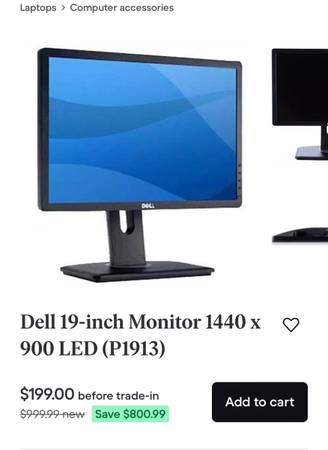 19 inch dell monitors grade A ultra clear P1913 and P1913T 1
