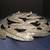 Decorative metal bowls made of metal feathers 16in and 10in 10 thumbnail