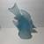 VINTAGE L.E. Smith frosted satin blue glass bird in flight figurine 2 thumbnail