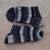 Handmade Knitted Socks | Gray Stripes | US 6.5-7.5W 5 thumbnail