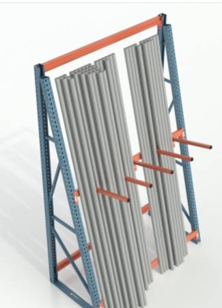 Long Material Rack For Stocking Pipes / Rods / PVC / Aluminum 1