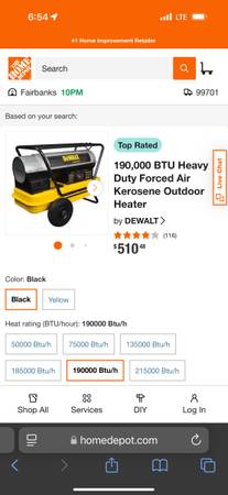 Dewalt 190,000 btu space heater 1