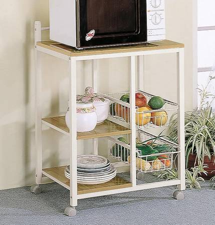 Utility metal kitchen / microwave cart 1
