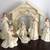 American Greetings Nativity Creche Set Resin Carved Wood Look Rustic 9 5 thumbnail