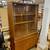 Vintage Wood Bookcase/Hutch. Removable Glass Doors. 2 thumbnail