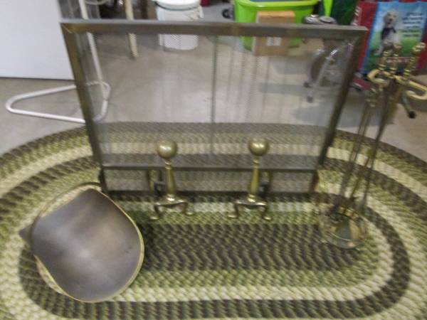 Fireplace Screen & Tools 1