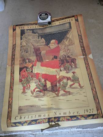 Vintage The Valley Junction Booster Christmas #1927 Poster 1