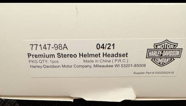 Harley Davidson Premium Stereo Wired Headset 1