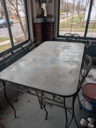 Sturdy Wrought Iron Dining set 1