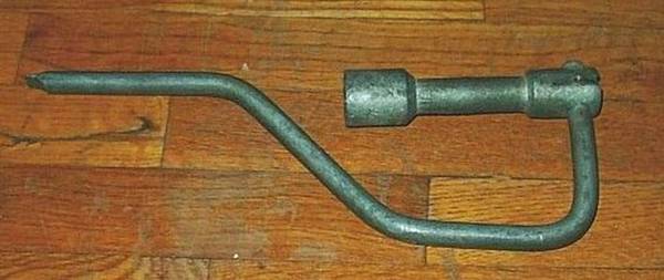 Jaguar foldable Tire Iron Lug Wrench and Hub Cap Tool. XKE, E, S2 3.8s 1