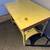 Antique Vintage Bamboo and Rattan Painted Table Yellow and Red 2 thumbnail