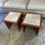 Vintage 60s/ 70s Teak & Tile 14x14x15 Small End Side Tables Danish 1 thumbnail