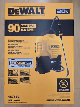 Dewalt 20V Backpack Sprayer 1