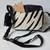 Black Leather Crossbody Purse with Zebra Skin - NEW 4 thumbnail