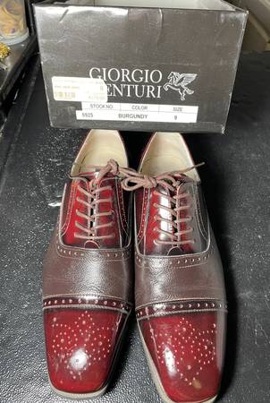 Zapatos de cuero Giorgio Venturi talla 9 #5925 burdeos, casi sin uso - $30 (Baldwin)63471465325059120
