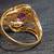 Vintage Natural Rhodolite and Diamond 14K Gold Ring 11 thumbnail